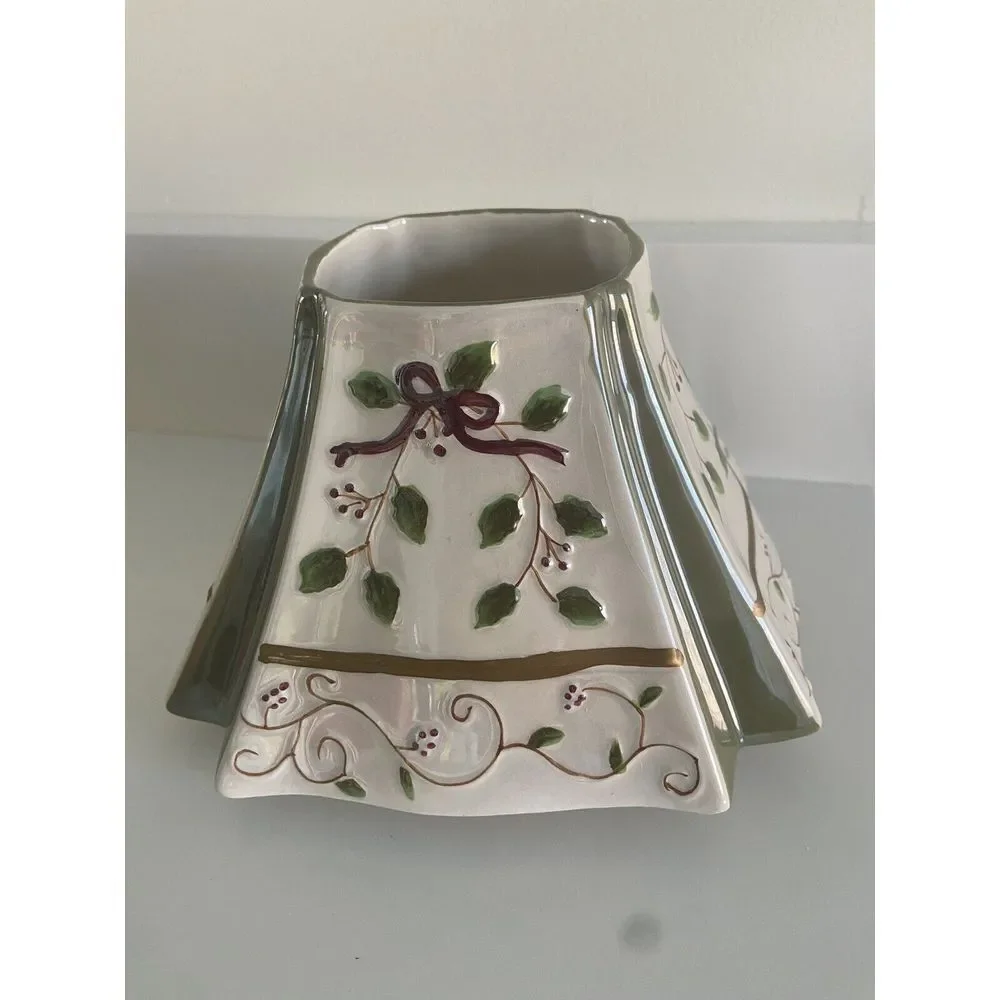 Yankee Candle Top Shade Berries Bows & Holly‎ Leaves Holiday Christmas Topper
